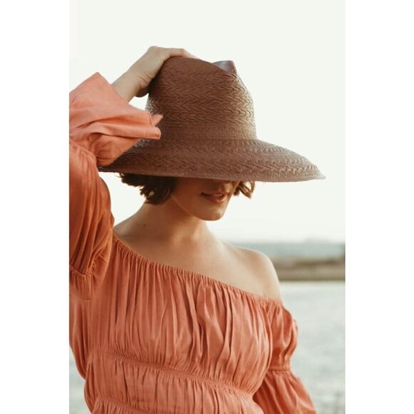 💕FRAYA💕 Redwood Fedora Hat ~ Mahogany Brown Small/Medium NWT - Picture 4 of 16